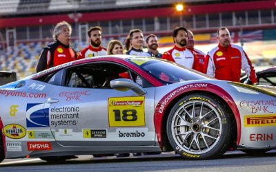 The ems+ Ferrari Challenge team finishes first at Daytona International Speedway